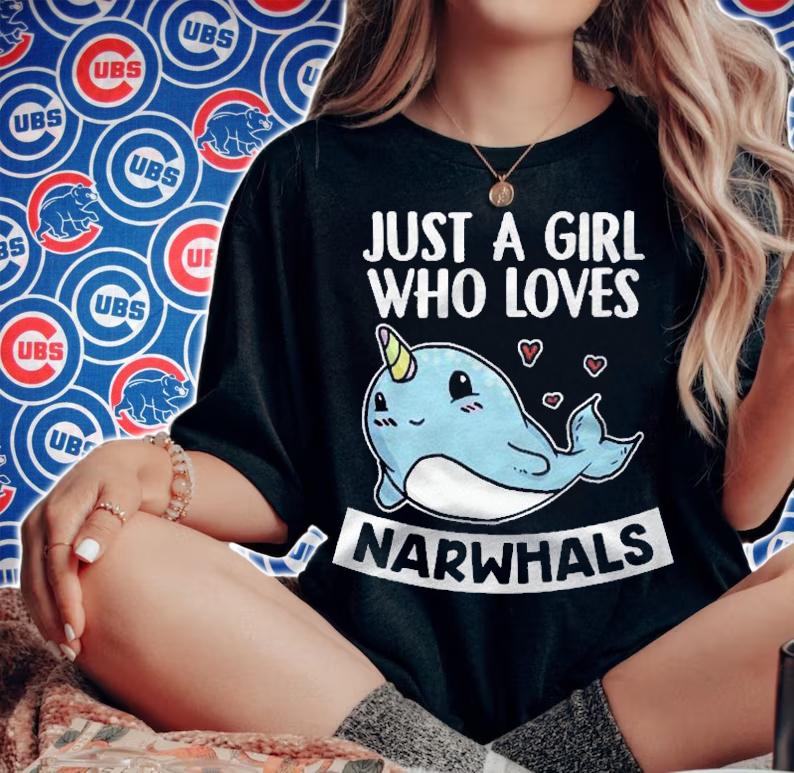 Just A Girl Who Loves Narwhals Cute Unicorn Narwhal Costume shirt