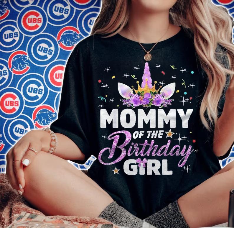 Mommy Of The Birthday Girl Gifts Unicorn Birthday Shirt woman shirt