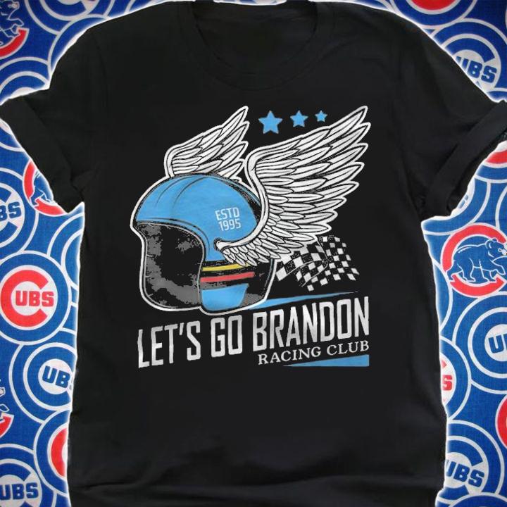 Official let's Go Brandon Racing Motorcycle Funny ESTD 1995 T-Shirt shirt