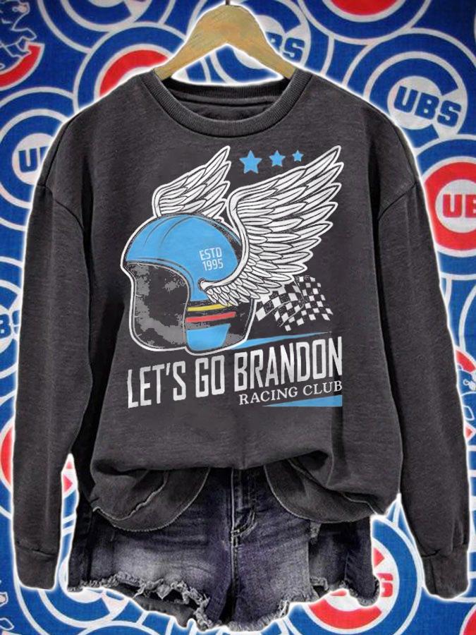 Official let's Go Brandon Racing Motorcycle Funny ESTD 1995 T-Shirt sweatshirt
