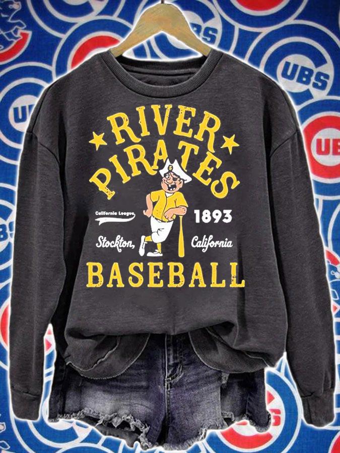 Stockton River Pirates California Vintage Minor League Baseball T-Shirt