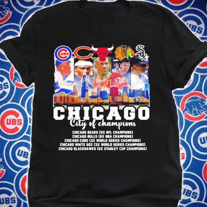 Chicago City Of Champions Chicago Bears Chicago Bulls Chicago Cubs Chicago White Sox Signatures Shirt shirt