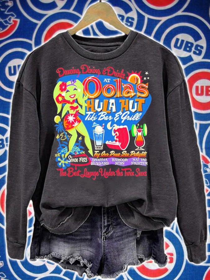 Dancing Dining And Drinks Oola's Hula Hut Tiki Bar And Grill Shirt