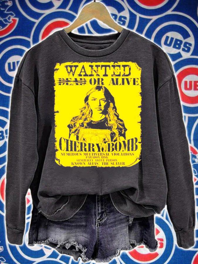 DemonXBunny Wanted Dead Or Alive The Slayer Cherry Bomb Shirt sweatshirt