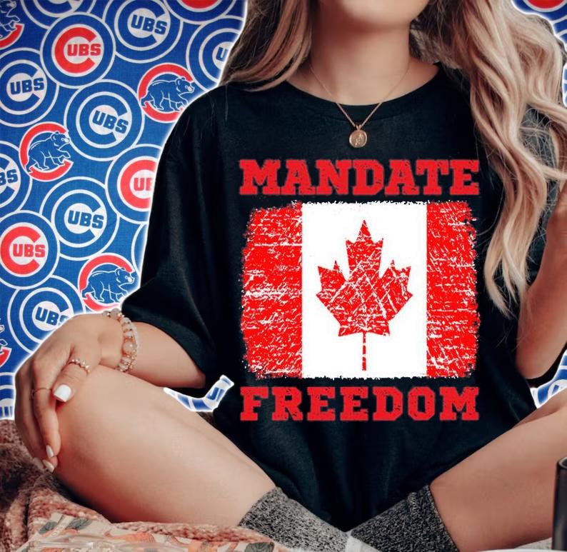 Freedom Convoy Truck Trudeau Drivers Protest Mandates Canada T-Shirt woman shirt