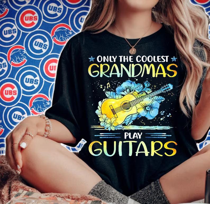 Guitar - Only The Coolest Grandmas Play Guitars T-Shirt woman shirt
