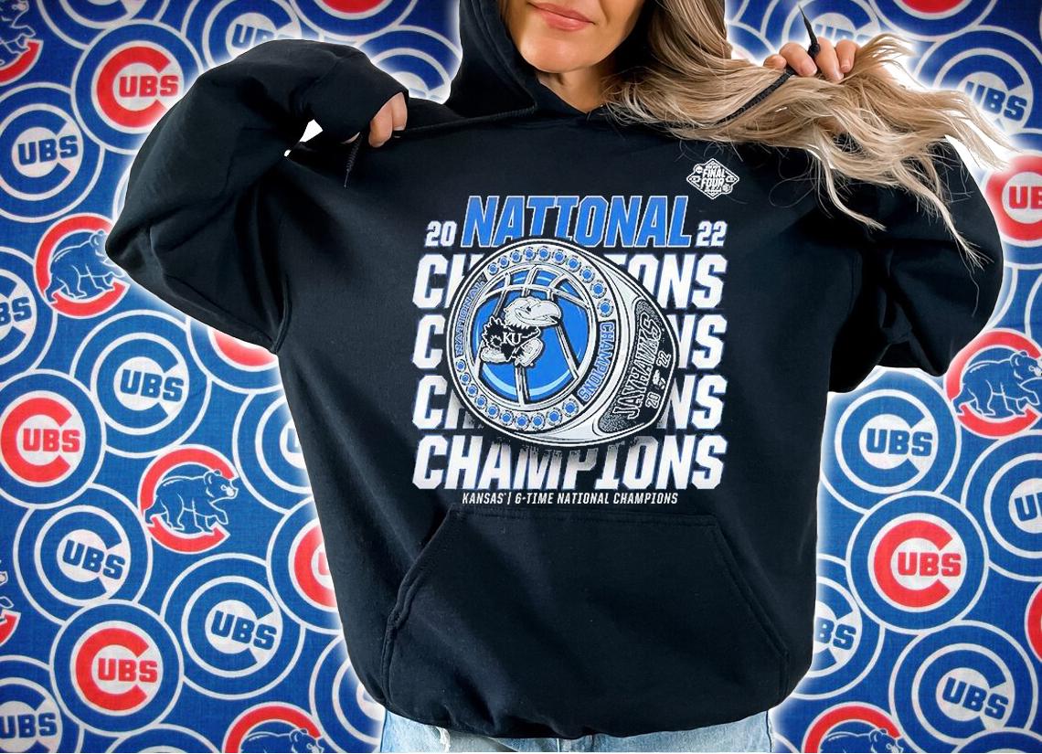 Kansas Jayhawks 2022 NCAA Men's Basketball 6 Time National Champions Kansas T-Shirt hoodie
