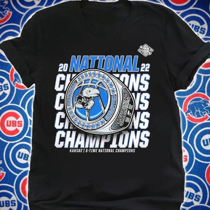 Kansas Jayhawks 2022 NCAA Men's Basketball 6 Time National Champions Kansas T-Shirt shirt