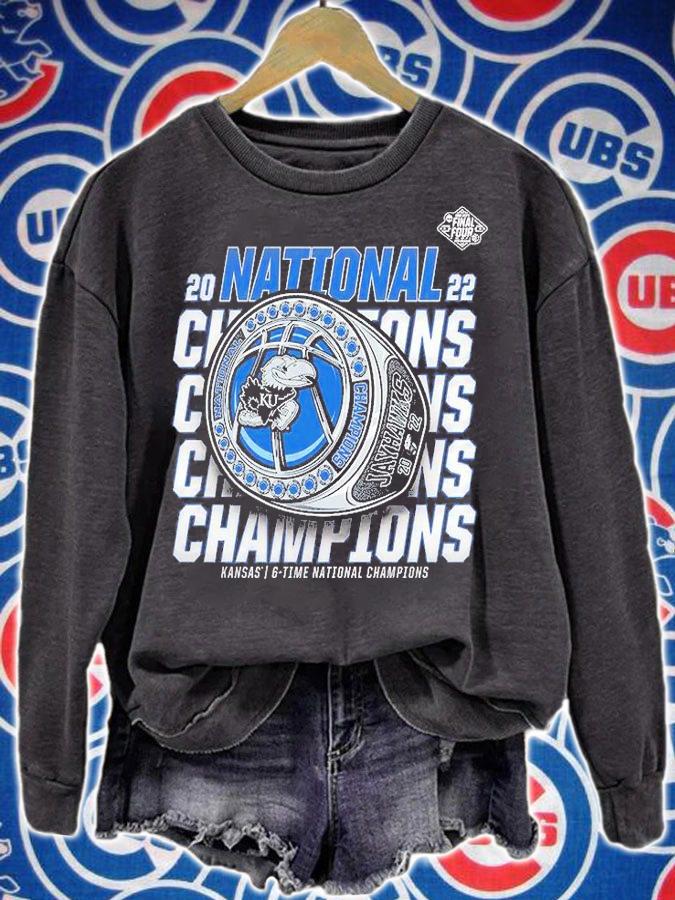 Kansas Jayhawks 2022 NCAA Men's Basketball 6 Time National Champions Kansas T-Shirt sweatshirt