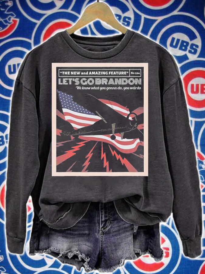 Let's Go Brandon Conservative US Flag Anti Liberal Brandon Lets Go T-Shirt sweatshirt