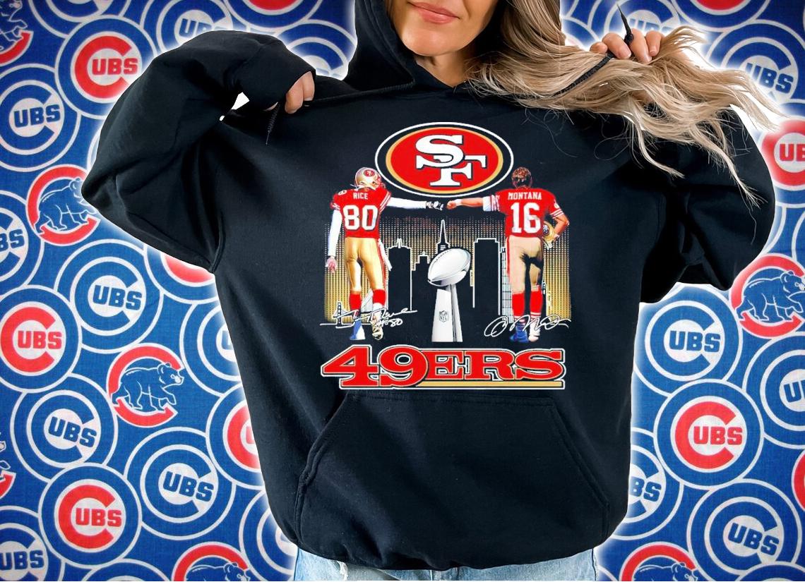 San Francisco 49ers Jerry Rice Vs Joe Montana Signatures Shirt