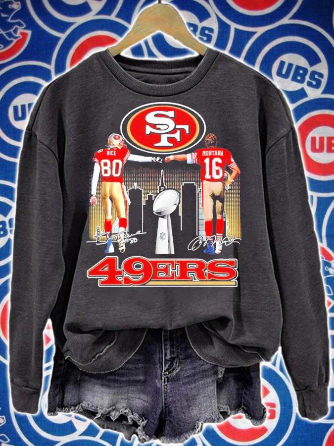 San Francisco 49ers Jerry Rice Vs Joe Montana Signatures Shirt