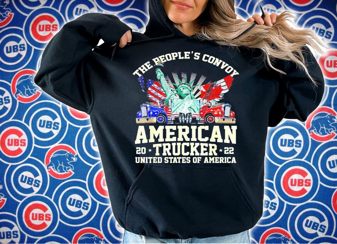 The Peoples Convoy 2022 America Truckers Freedom Convoy Usa T-Shirt hoodie