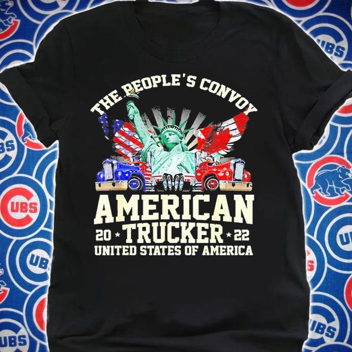 The Peoples Convoy 2022 America Truckers Freedom Convoy Usa T-Shirt shirt