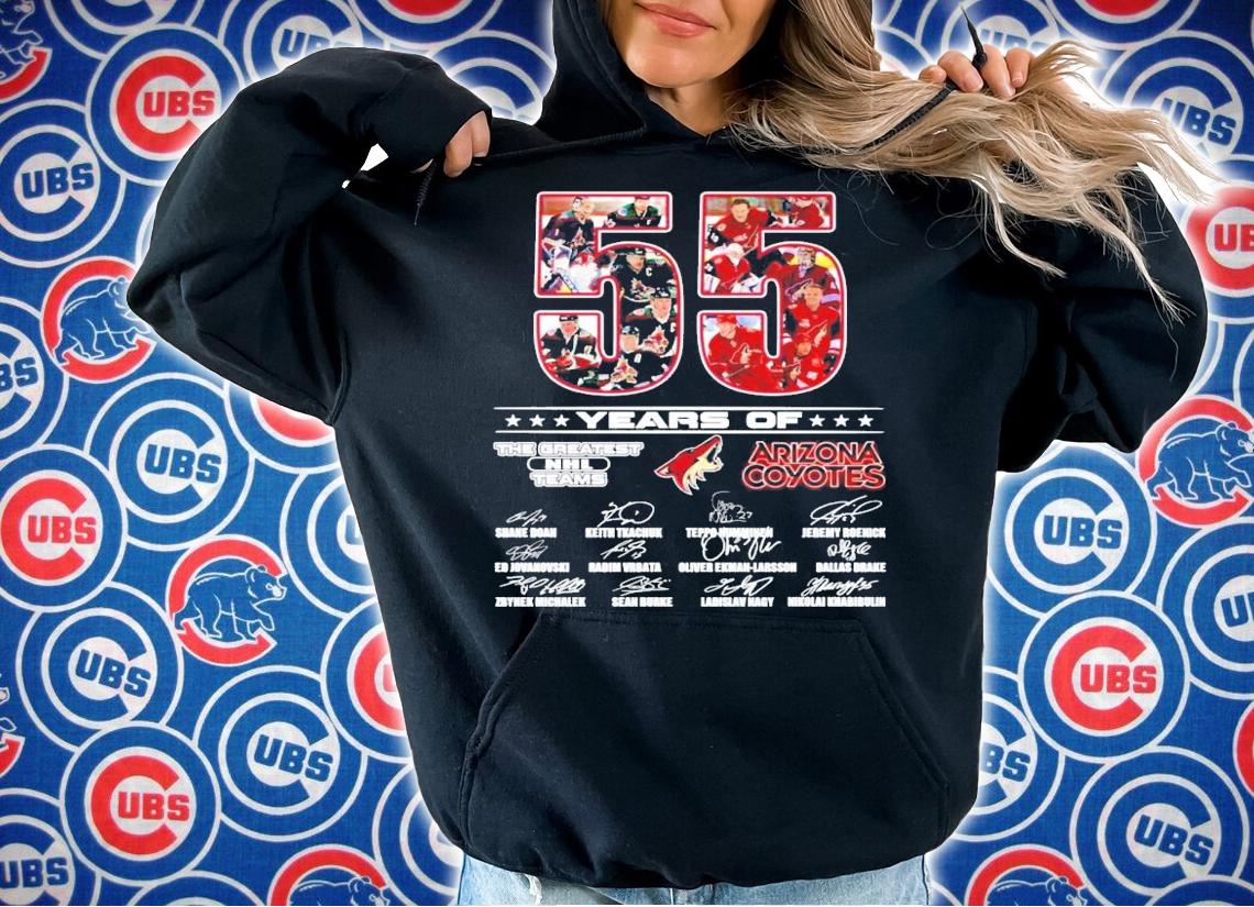 55 years of The Greatest NHL teams Arizona Coyotes shirt hoodie