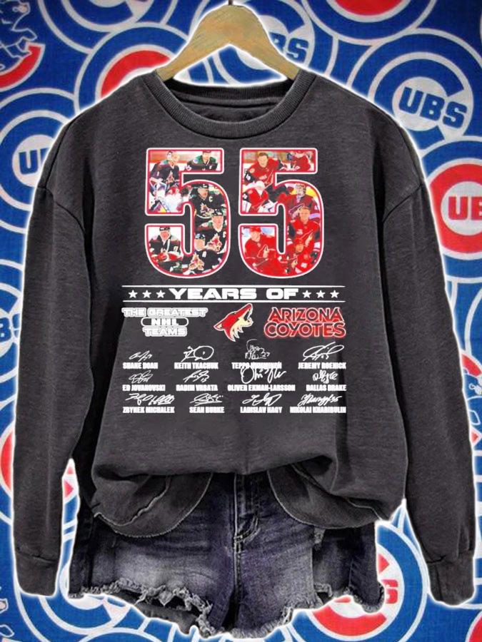 55 years of The Greatest NHL teams Arizona Coyotes shirt sweatshirt