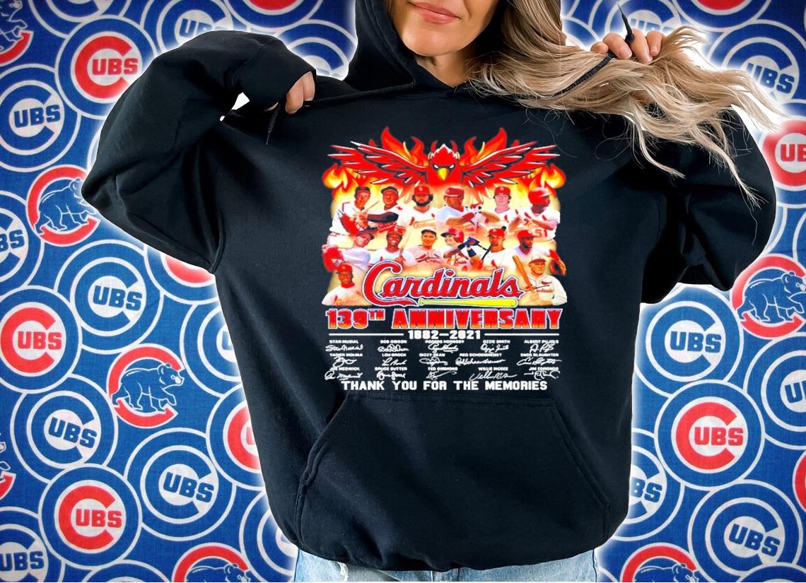 Cardinals 139th anniversary thank you for the memories shirt hoodie
