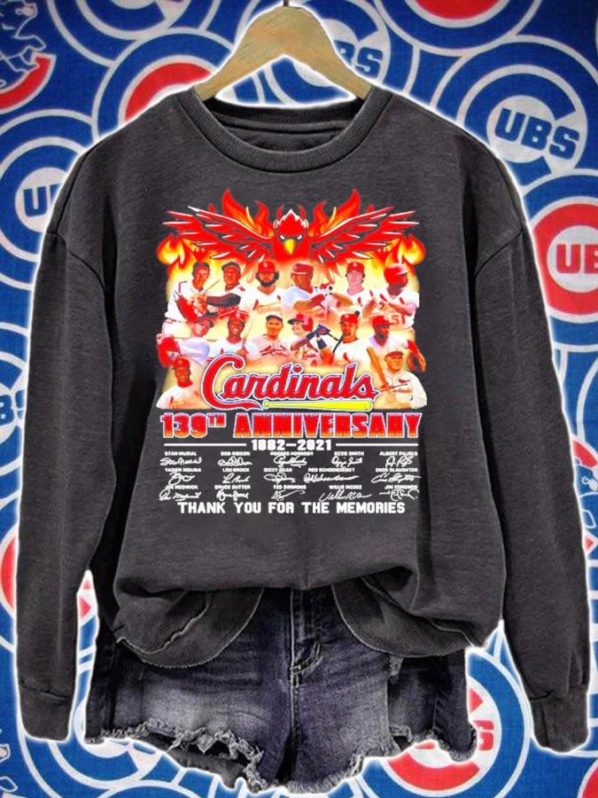 Cardinals 139th anniversary thank you for the memories shirt sweatshirt