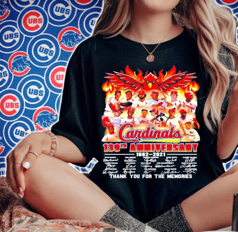 Cardinals 139th anniversary thank you for the memories shirt woman shirt