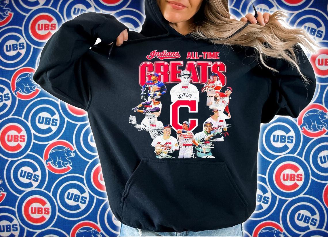 Cleveland Indians all time greats legends all signature T-shirt