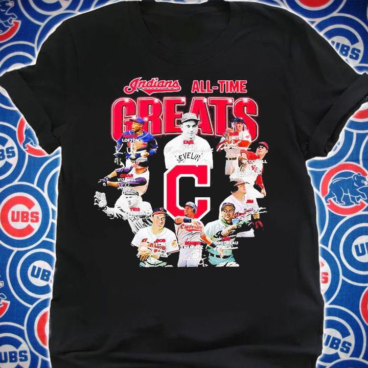 Cleveland Indians all time greats legends all signature T-shirt