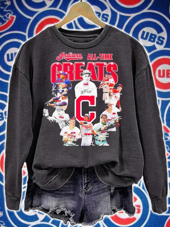 Cleveland Indians all time greats legends all signature T-shirt