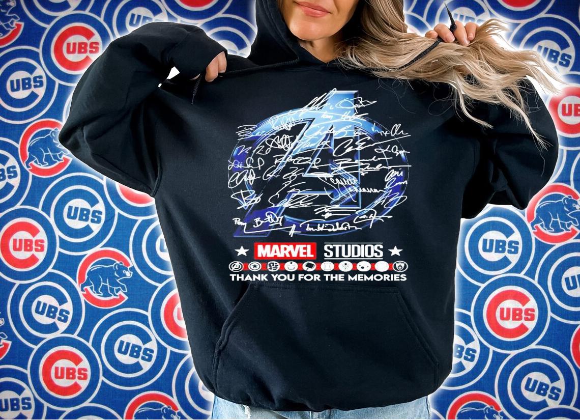 Marvel Studio Avengers thank you for the memories signature shirt hoodie