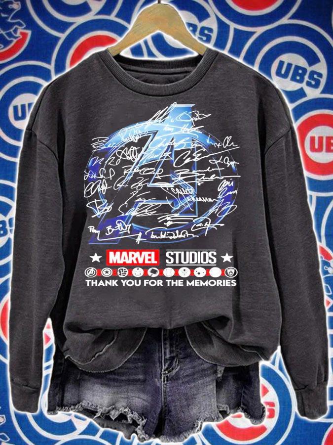 Marvel Studio Avengers thank you for the memories signature shirt sweatshirt