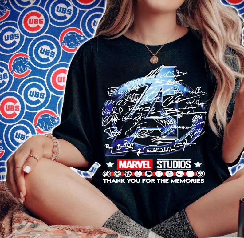 Marvel Studio Avengers thank you for the memories signature shirt woman shirt