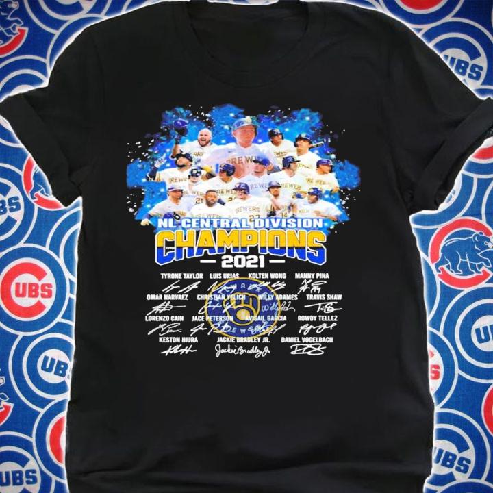 NL Central Division Champions 2021 Milwaukee Brewers signatures shirt shirt