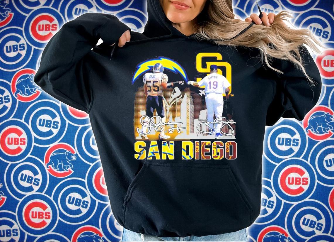 San Diego Seau vs Gwynn signature shirt hoodie