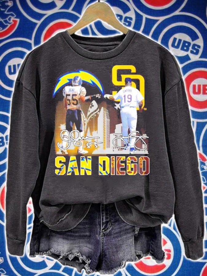 San Diego Seau vs Gwynn signature shirt sweatshirt