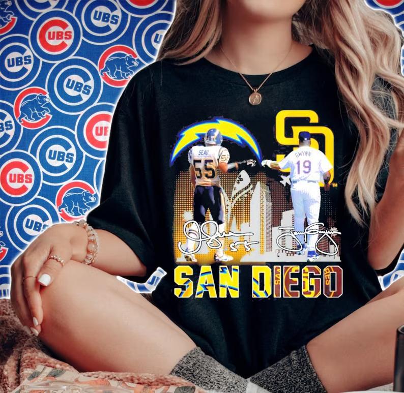 San Diego Seau vs Gwynn signature shirt woman shirt