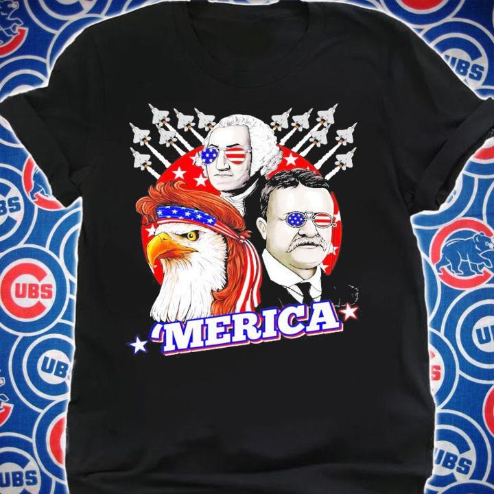 Washington Roosevelt bald eagle 4th of July Patriotic American shirt shirt
