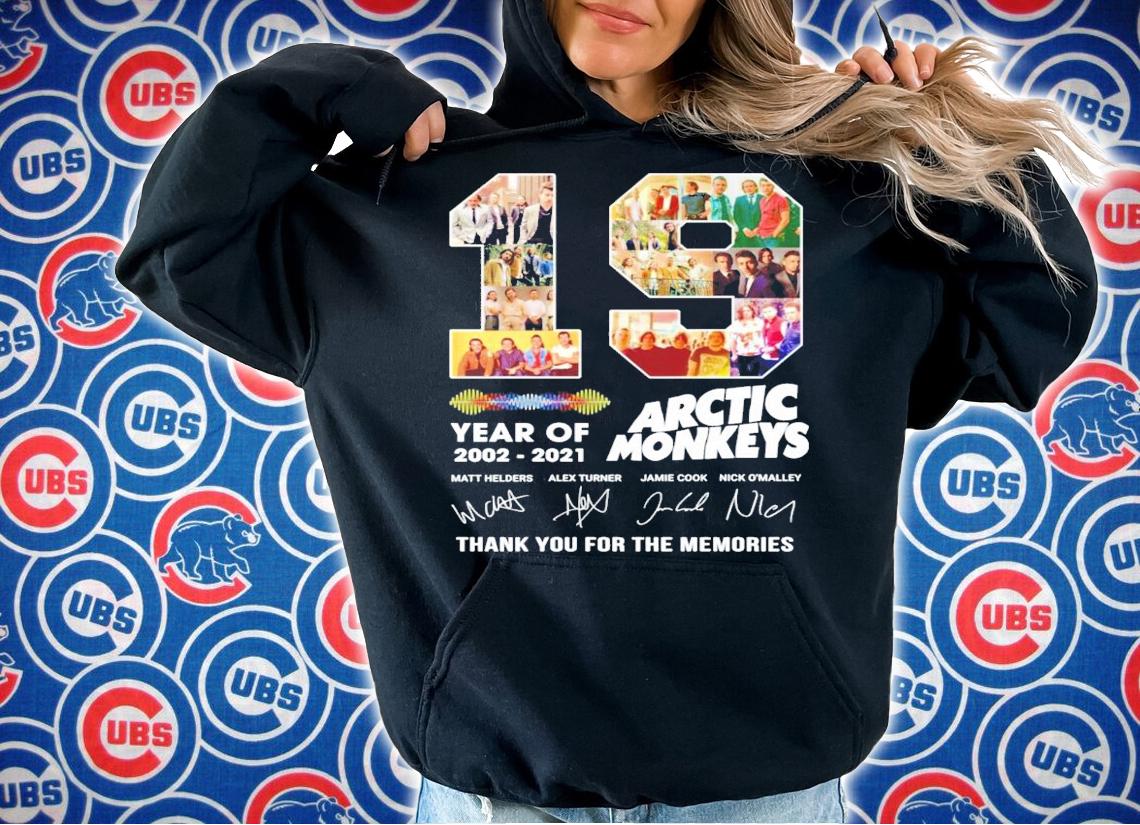 19 years of 2002-2021 Arctic Monkeys signatures shirt