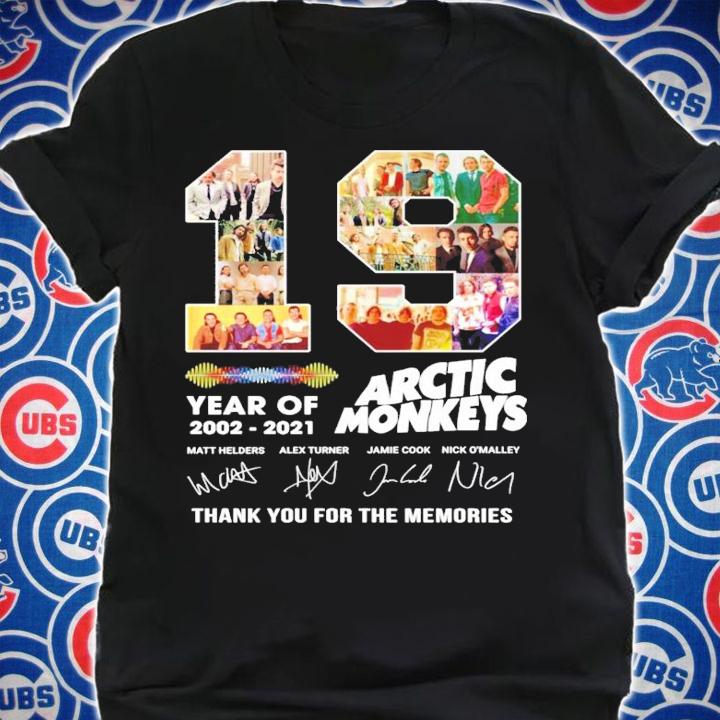 19 years of 2002-2021 Arctic Monkeys signatures shirt