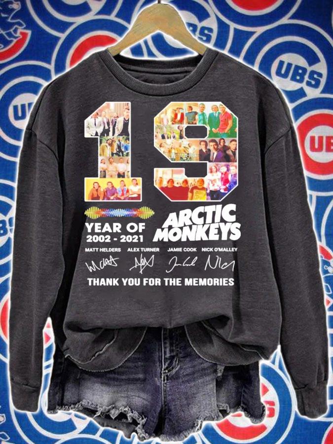 19 years of 2002-2021 Arctic Monkeys signatures shirt