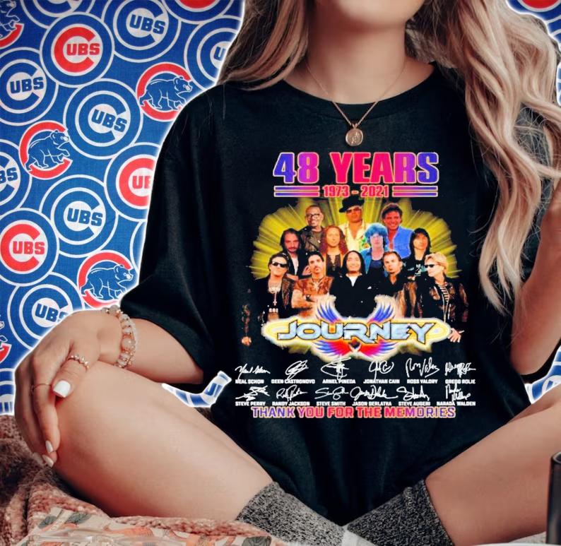 48 years 1973-2021 Journey signatures shirt