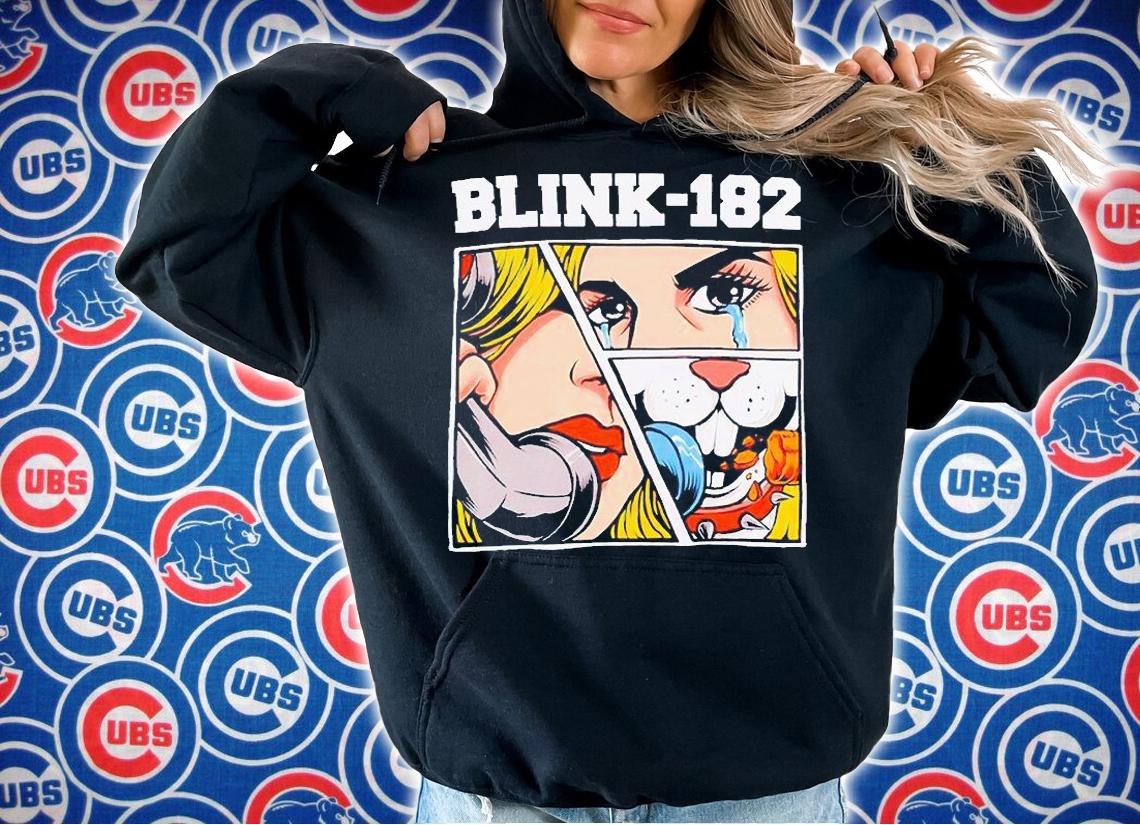 Blink-182 cartoon cry telephone T-shirt