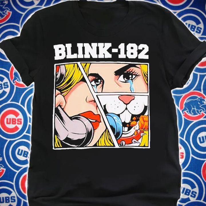 Blink-182 cartoon cry telephone T-shirt
