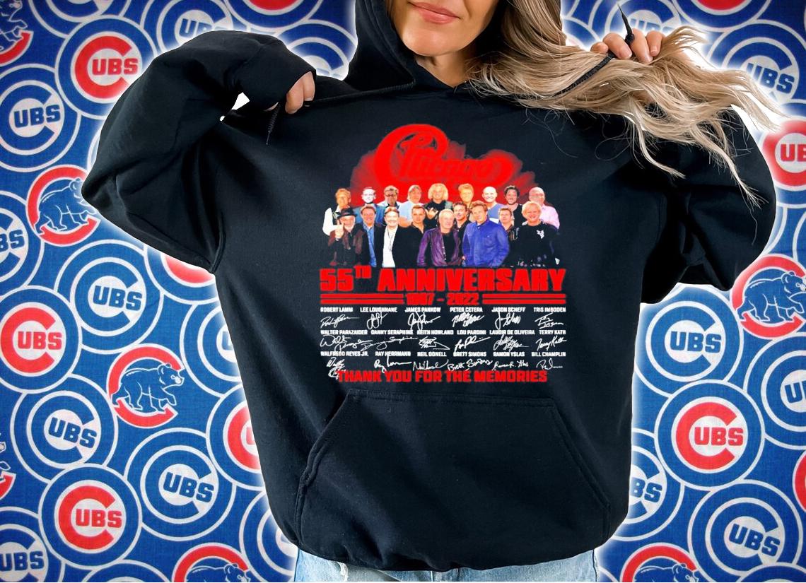Chicago 55th anniversary 1967-2022 signature shirt hoodie
