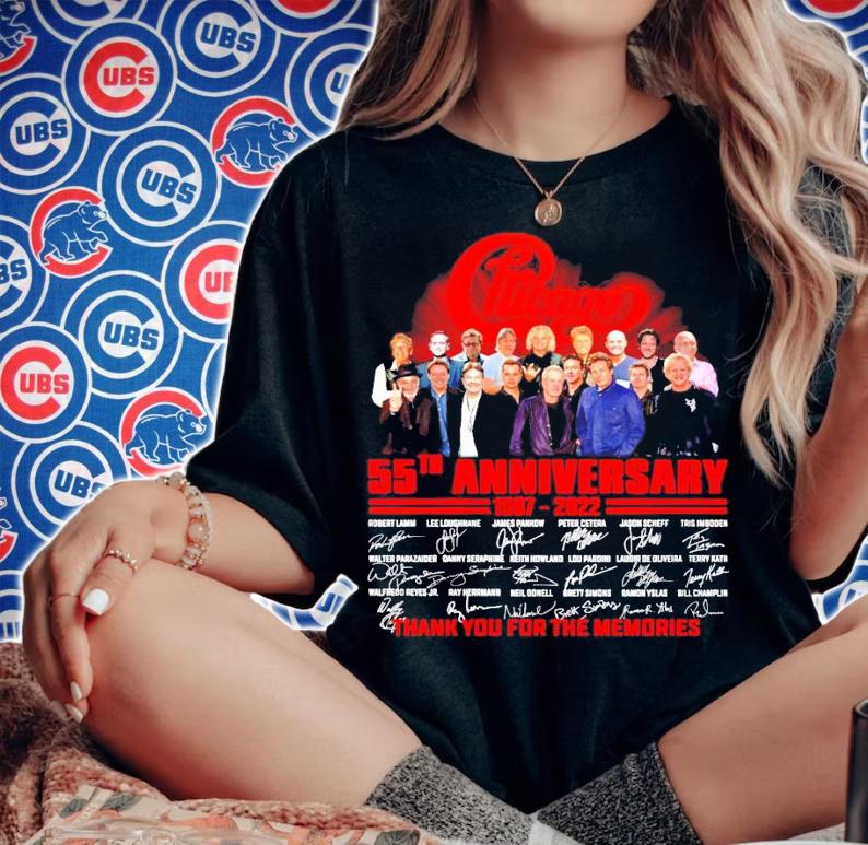 Chicago 55th anniversary 1967-2022 signature shirt woman shirt