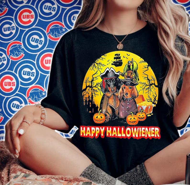 Dachshund pirates Happy Pumpkin Halloween T-shirt - Dog Lover, Funny Halloween, Halloween Pumpkin T-shirt woman shirt