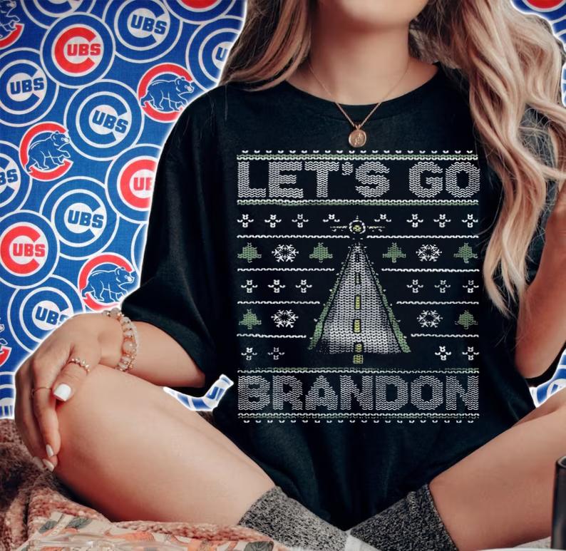 Let's Go Brandon Air Plane U.S. Force Army Ugly Xmas T-Shirt