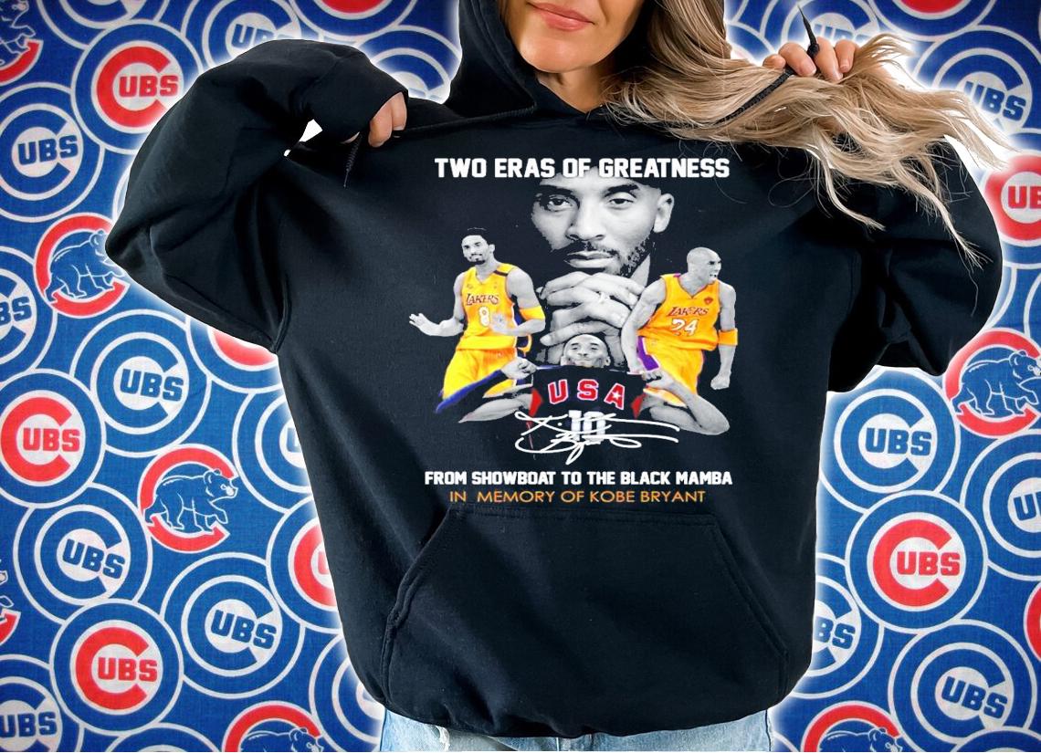 Two Eras Of Greatness from showboat to the black mamba t-shirt t-shirt hoodie