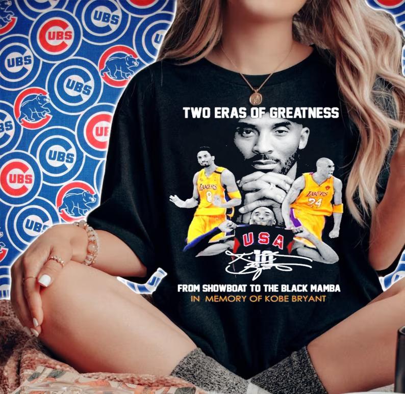 Two Eras Of Greatness from showboat to the black mamba t-shirt t-shirt woman shirt