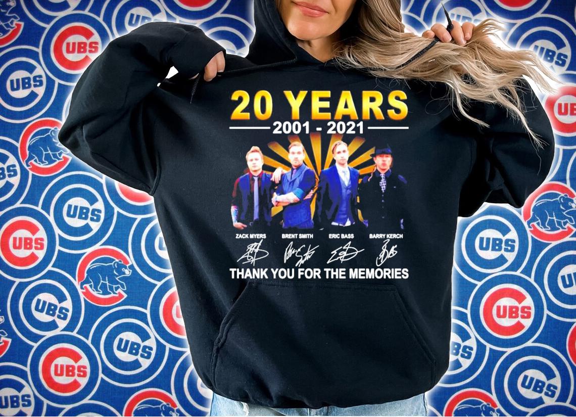20 years 2001 2021 Shinedown thank you for the memories t-shirt hoodie