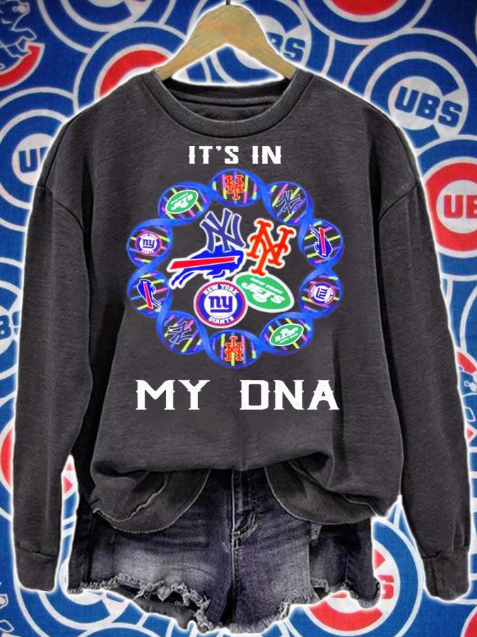 Buffalo Bills New York Giants New York Jets New York Mets New York Yankees it's in my DNA shirt