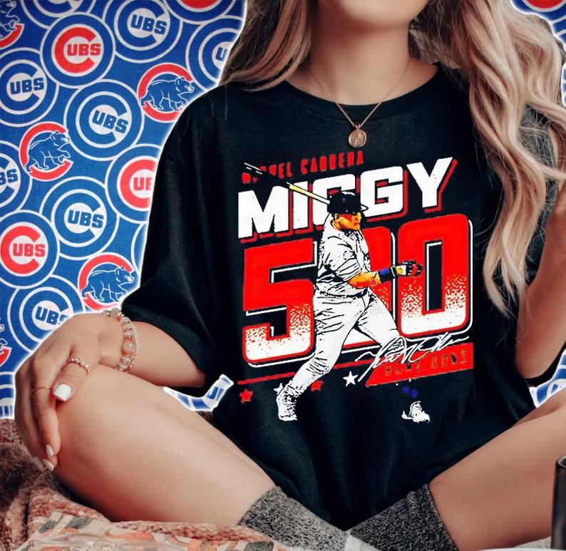 Detroit Tigers Miguel Cabrera Miggy 500 T-shirt woman shirt