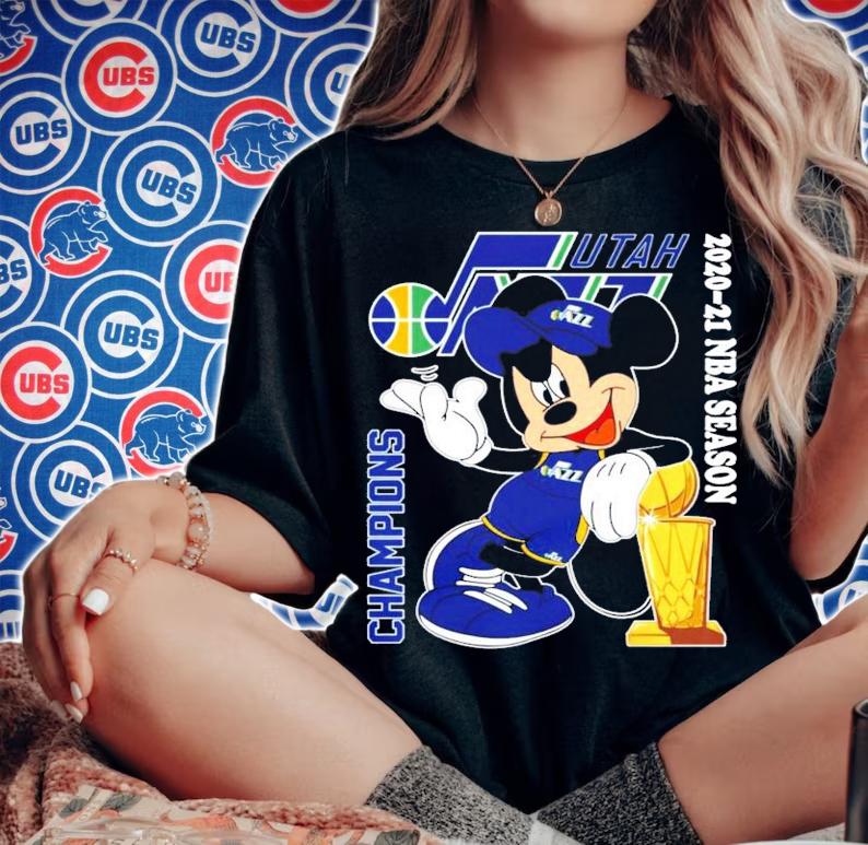 Mickey Mouse Champions 2020-21 NBA Season shirt woman shirt